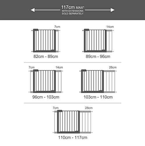 Munchkin Lindam Extensión para barrera de seguridad, Blanco, 14 cm