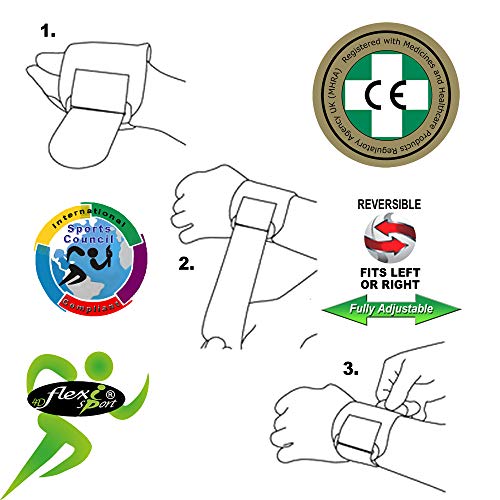 Muñequera para deporte...TEXTIL REVOLUCIONARIA SIN SUDOR …comodidad extrema! Fortalece y protege las muñecas durante los DEPORTES: golf, tenis, equitación, pesca, esquí, snowboard, gimnasia, bádminton, tiro con arco. Fácil de usar.