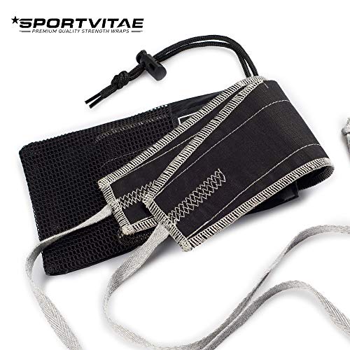 Muñequeras Deportivas Ajustables Tela Ripstop (Anti Rasgaduras) Strength Wrist Wraps Crossfit Powerlifting Bodybuilding Gimnasia Olímpica Hombre Mujer