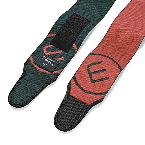 Muñequeras Deportivas Gym Profesionales - 2 Wrist Wraps Straps Resistentes para Levantar de Pesas, Talla Única Ajustable, Hombre Mujer | Halterofilia Fitness Crossfit, Entrenamiento Culturismo