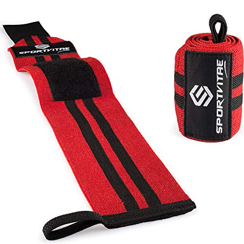 Muñequeras Deportivas Profesionales (UN PAR) Hombre y Mujer 45cm, Resistentes, Ideales para Gimnasio, Crossfit, Levantamiento de Pesas, Calistenia, Fitness, Musculación, Powerlifting Wrist Wraps