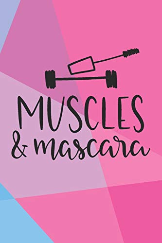Muscles & Mascara: Cute Fitness Journal Workout Log Book For Women Exercise Plan Weight Loss Diary Daily Activity Tracker Cardio Crossfit WOD HIIT ... Gym Gift For Her - Neon Geometric Design