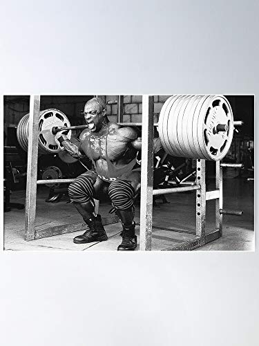 Muscles Powerlifting Squatting Champion Training Olympia Mr Weightlifting Bodybuilding Regalo para la decoración del hogar Wall Art Print Poster 11.7 x 16.5 inch