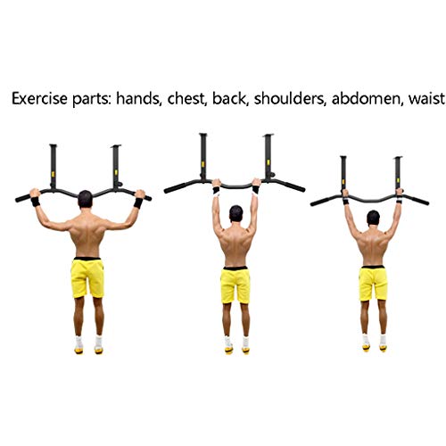 Musculación Pull-ups Poste Interior de Techo Simple Pull-ups con Fondo de viga Barra Horizontal de Pared Carga de 300 kg (Color : Black, Size : 100 * 35 * 15cm)