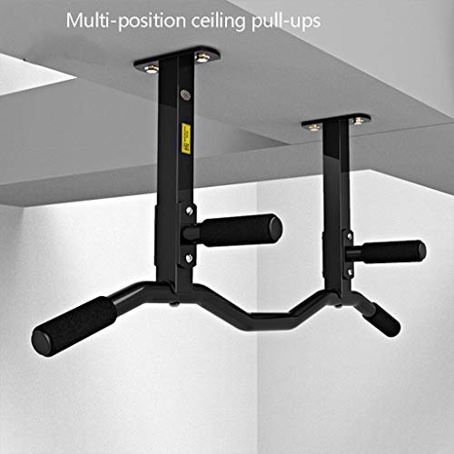 Musculación Pull-ups Poste Interior de Techo Simple Pull-ups con Fondo de viga Barra Horizontal de Pared Carga de 300 kg (Color : Black, Size : 100 * 35 * 15cm)