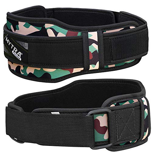 Mytra Fusion Unisex Gym Belt Fitness Belt for Exercise, Weightlifting, Powerlifting, Crossfit Training (Camo Green, Medium)