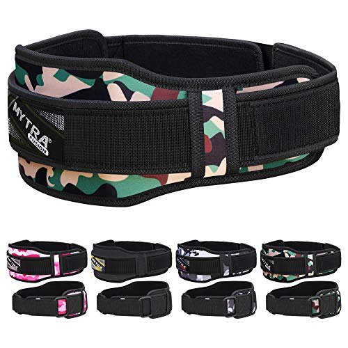 Mytra Fusion Unisex Gym Belt Fitness Belt for Exercise, Weightlifting, Powerlifting, Crossfit Training (Camo Green, Medium)