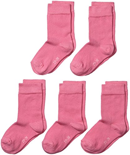 MyWay Kids Socks Basic 5er Calcetines, Rosa (pink 713), 31/34 (Talla del fabricante: 31-34), Pack de 5
