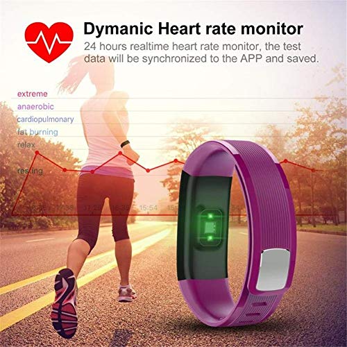 MYXMY Rastreador de Actividad multifunción Smart Fitness Muñequera Modo multideportivo | Frecuencia Cardiaca | Monitor de sueño | Impermeable (Color : E)