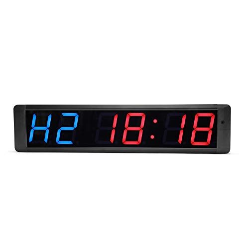 N/ A 4 Pulgadas 6 Digital Led Countdown Timer Cronómetro Reloj de Pared para Gimnasio Fitness Home