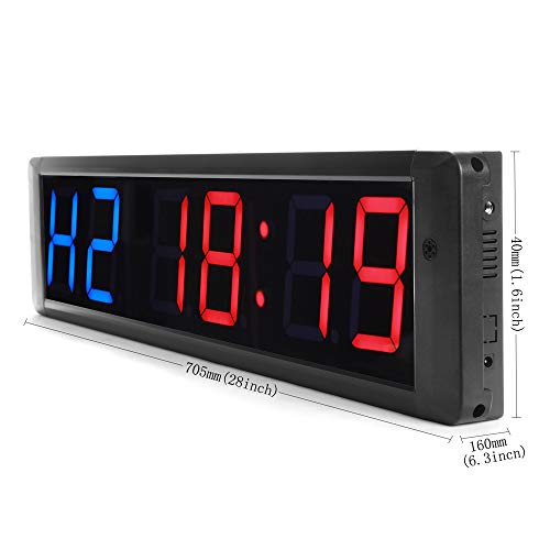 N/ A 4 Pulgadas 6 Digital Led Countdown Timer Cronómetro Reloj de Pared para Gimnasio Fitness Home