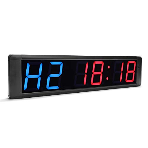 N/ A 4 Pulgadas 6 Digital Led Countdown Timer Cronómetro Reloj de Pared para Gimnasio Fitness Home