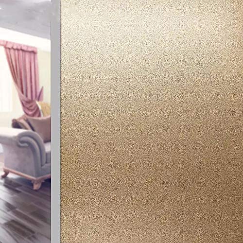 N / A Pegatina de Ventana Opaca esmerilada Dorada privacidad película de Vidrio estático baño Oficina Tienda Cocina Ventana Papel decoración del hogar película A9445x100cm