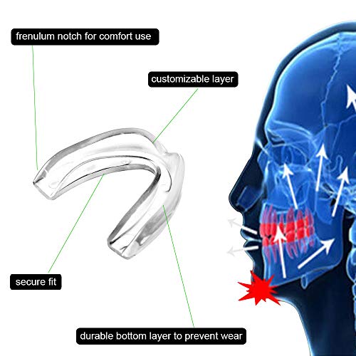 NACTECH 3Pcs Protector Bucal Boxeo Férula De Descarga Dental de Silicona Transparente Mouthguard para Deportes de Contacto Rugby MMA Football Karate Taekwondo Judo Sanda Hockey