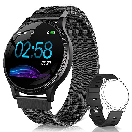 NAIXUES Smartwatch, Reloj Inteligente IP67 Pulsera Actividad Inteligente con Pulsómetro, Monitor de Sueño, Podómetro, Calorías Mujer Hombre para iOS y Android