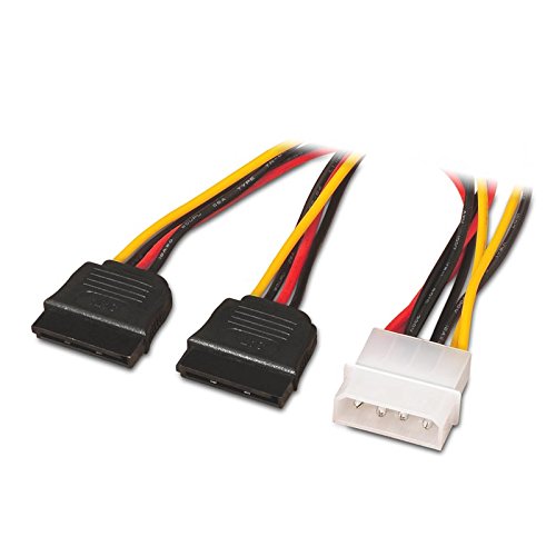 NANOCABLE 10.19.0101-OEM - Cable SATA alimentación MOLEX a 2 SATA, 4pin/M-2xSATA/H, Macho-Hembra, 20cm