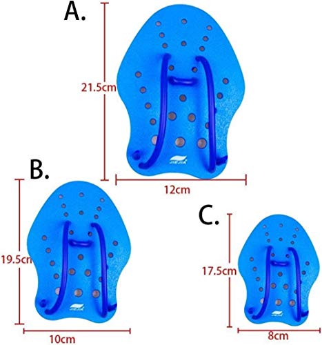 Natación Profesional palada palmeada Adultos Niños Natación Entrenamiento for Hombres y Mujeres, tamaño: L