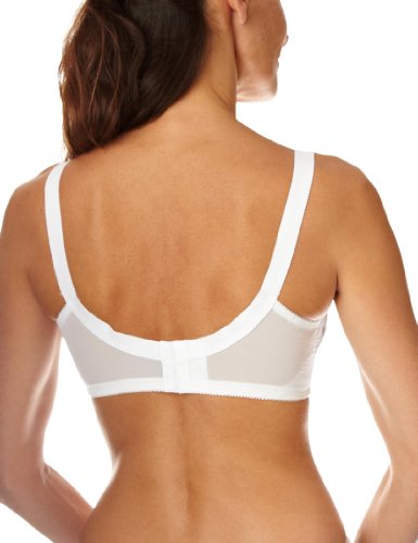 Naturana Firm Lace Cup Bra, Sujetador de copa completa sin Aros para Mujer, Blanco, 95D (80D EU)