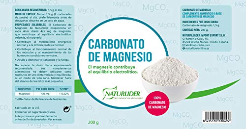 Naturlider Carbonato Magnesio 1 Unidad 21 g