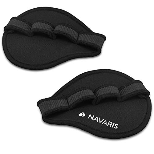 Navaris Guantes Acolchados de Entrenamiento - Grip Pad para Crossfit calistenia Halterofilia Culturismo - Almohadillas Antideslizantes Talla única