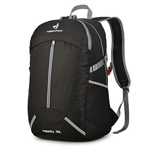 NEEKFOX Mochila de Senderismo Ligera Plegable 30L Viaje Día de Escalada Pack para Hombre Mujer, Peso Ligero Compacta Resistente al Agua Mochila para Deportivas Exterior Acampada