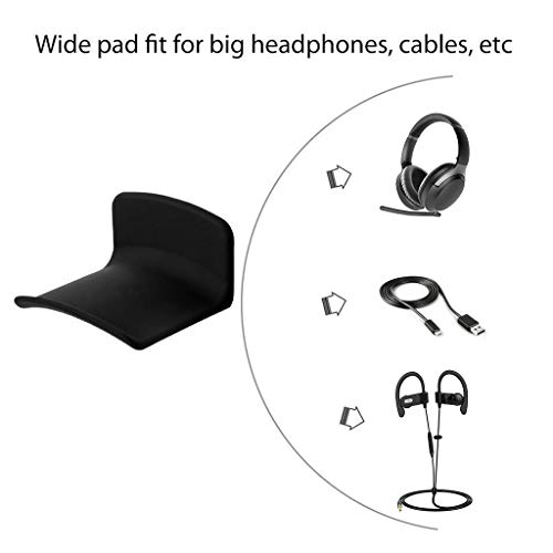 Neetto Percha de Silicona para Auriculares, Soporte para Auriculares, Percha para Auriculares, Múltiples Dispositivos, Escritorio, Pared, Mesa, Universal, Auriculares Juegos, Cables - HS907