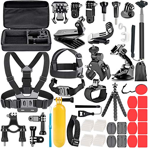 Neewer Kit de Accesorios de Cámara de Acción 58 en 1 para GoPro Hero 7 6 5 4 3+ 3 2 1 4/5 Sesión, SJ4000/5000, Nikon y Sony Deporte DV para Montar Camping y Más