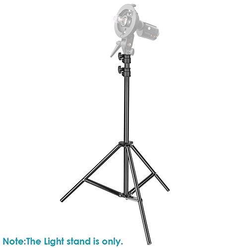 Neewer Soporte de Luz para Trabajo Pesado, 92-200cm Soporte Fotográfico Ajustable Trípode Robusto para Reflectores, Cajas de Luz, Luces, Paraguas, Capacidad Carga 8kg