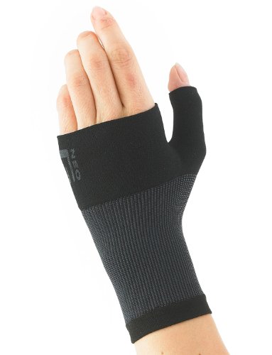 Neo G Airflow - Muñequera y Órtesis para pulgar, Calidad de Grado Médico, ligera, transpirable, Ayuda a muñecas débiles, artríticas, esguinces, distensiones, inestabilidad, talla M, Negro, Unisexo