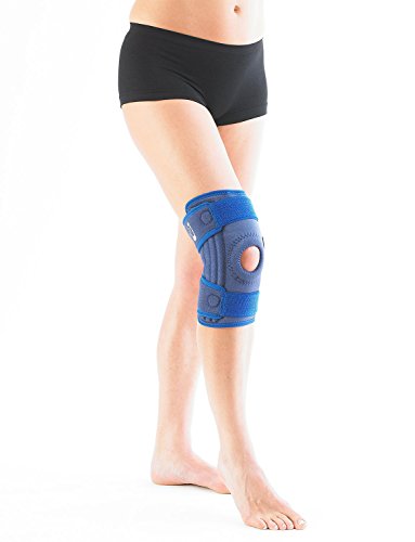 Neo G Rodillera estabilizadora -Calidad de Grado Médico. x4 varillas flexibles, soporte adicional. Ayuda a rodillas lesionadas, artríticas, esguinces, distensiones, inestabilidad. Talla Única - Unisex