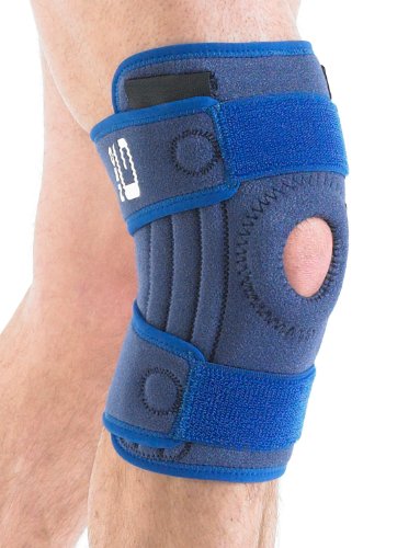 Neo G Rodillera estabilizadora -Calidad de Grado Médico. x4 varillas flexibles, soporte adicional. Ayuda a rodillas lesionadas, artríticas, esguinces, distensiones, inestabilidad. Talla Única - Unisex