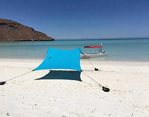 Neso Tienda de campaña Tents Beach con Ancla de Arena, toldo portátil Sunshade - 2.1m x 2.1m - Esquinas reforzadas patentadas(Teal)