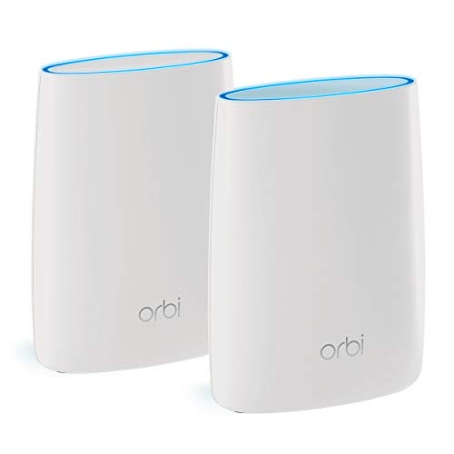 Netgear Orbi RBK50 - Sistema Mesh Wi-Fi TriBanda AC3000, cobertura de hasta 350 m², kit de 2, con 1 router y 1 satélite, Color Blanco