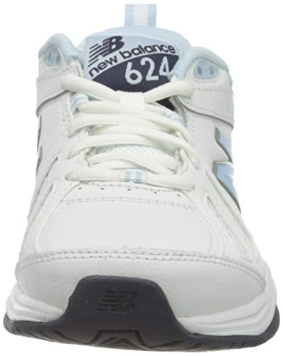 New Balance 624v5, Zapatillas Deportivas para Interior para Mujer, Blanco (White White), 40 EU