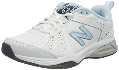 New Balance 624v5, Zapatillas Deportivas para Interior para Mujer, Blanco (White White), 40 EU