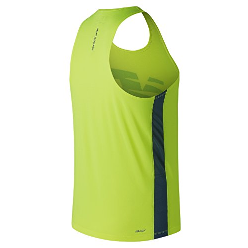 New Balance Accelerate Print Camiseta Competición, Hombre, Amarillo (hilite), L