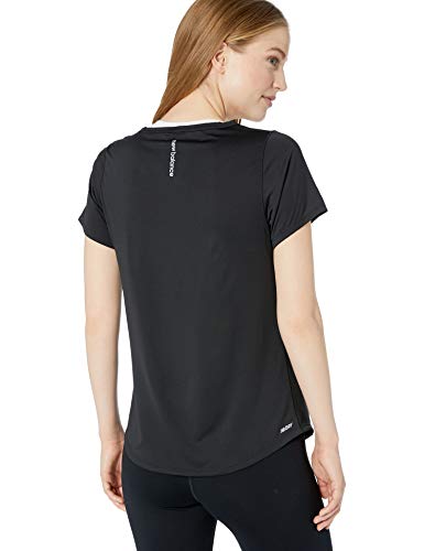 New Balance Accelerate SS Camiseta de Manga Corta para Mujer, Mujer, Camiseta, WT91136, Negro, M