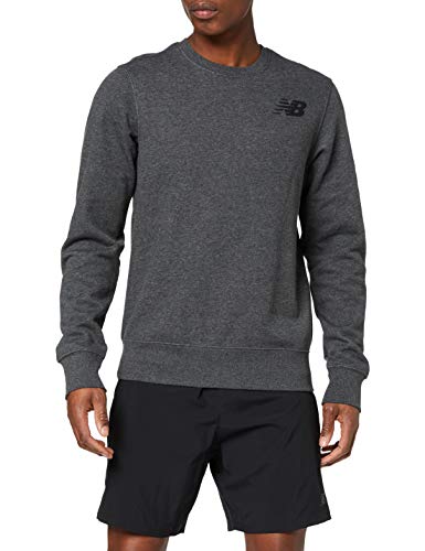 New Balance Core Fleece Crew Camiseta, Hombre, Heather Charcoal, Small