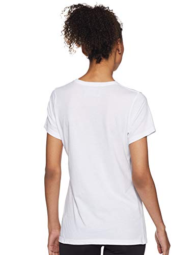 New Balance Core Flying NB Logo Camiseta, Mujer, Blanco, Medium