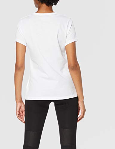 New Balance Core Flying NB Logo Camiseta, Mujer, Blanco, Medium