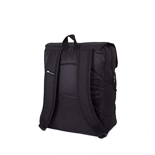 New Balance Flap Backpack Mochila, Unisex Adulto, Negro, Talla única