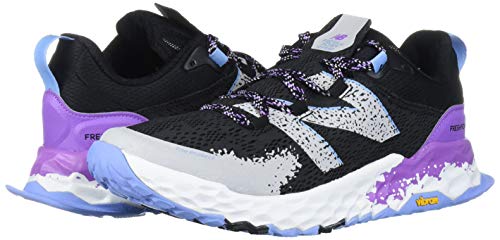 New Balance Hierro V5 Fresh Foam, Zapatillas para Carreras de montaña para Mujer, Negro Neo Violeta, 39.5 EU