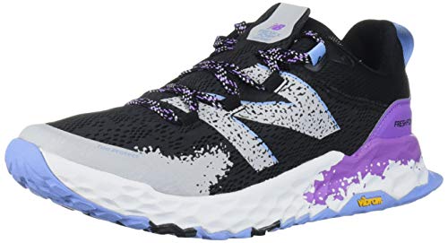 New Balance Hierro V5 Fresh Foam, Zapatillas para Carreras de montaña para Mujer, Negro Neo Violeta, 39.5 EU