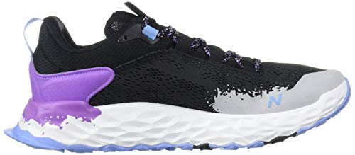 New Balance Hierro V5 Fresh Foam, Zapatillas para Carreras de montaña para Mujer, Negro Neo Violeta, 39.5 EU