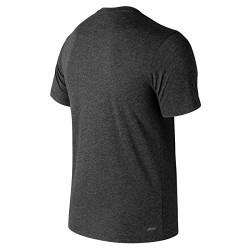 New Balance MC Heather Tec Camiseta Transpirable, Hombre, Negro (Charcoal), S