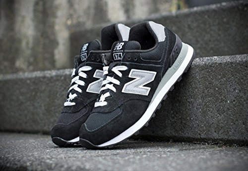 New Balance ML574, Zapatillas Hombre, Negro (Black/Grey), 40 EU