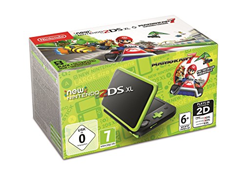 New Nintendo 2DS XL - Consola Verde Lima + Mario Kart 7 (Preinstalado)