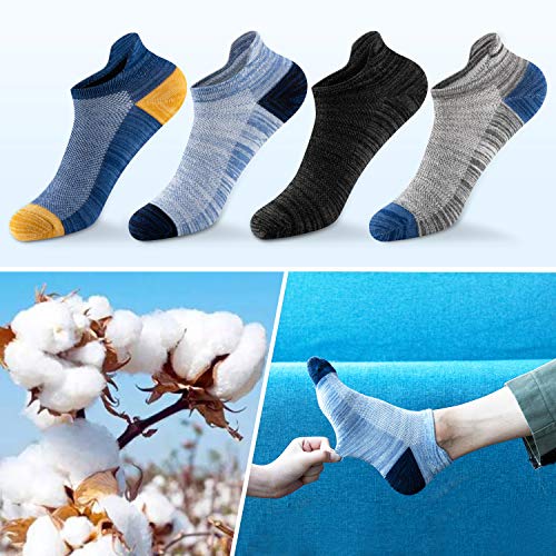 Newdora Calcetines Tobilleros Hombres, 8 Pares Calcetines Para Hombre y Mujer, Calcetines Deportivos Hombre Cortos, Invisibles Calcetines Hombre (43-46)