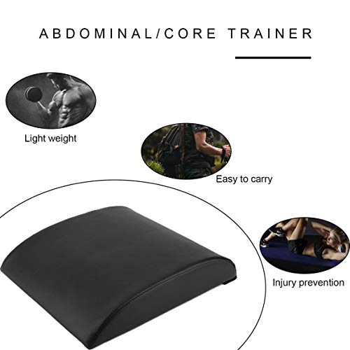 ngzhongtu AbMat AB Mat Abdominal/Core Trainer para Crossfit, MMA, Abdominales (NO DVD) Prevención de Lesiones con énfasis en la Comodidad - Negro