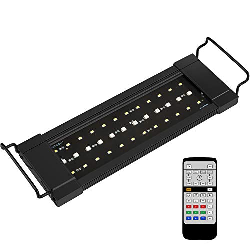 NICREW RGB Luz LED Acuario, 24/7 Lámpara de la Planta de Acuario con Control Remoto, Acuario Completamente Automatizado luz LED, 33-46 cm, 11W